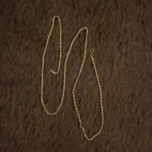 Thin 14k gold chain